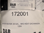 Slightly Blemished 172001 20 Gallon Water Heater